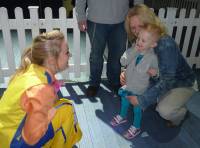 Sarah keeping the Cbeebies entertained.  &raquo; Click to zoom ->