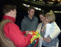 Justin signing Chloe's New Wish bag  &raquo; Click to zoom ->