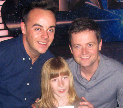 Lexi’s Wish with Ant & Dec at Britain’s Got Talent Studios