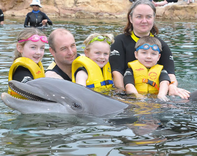 Ethan's Wish granted on Christmas Day to Swim with Dolphins